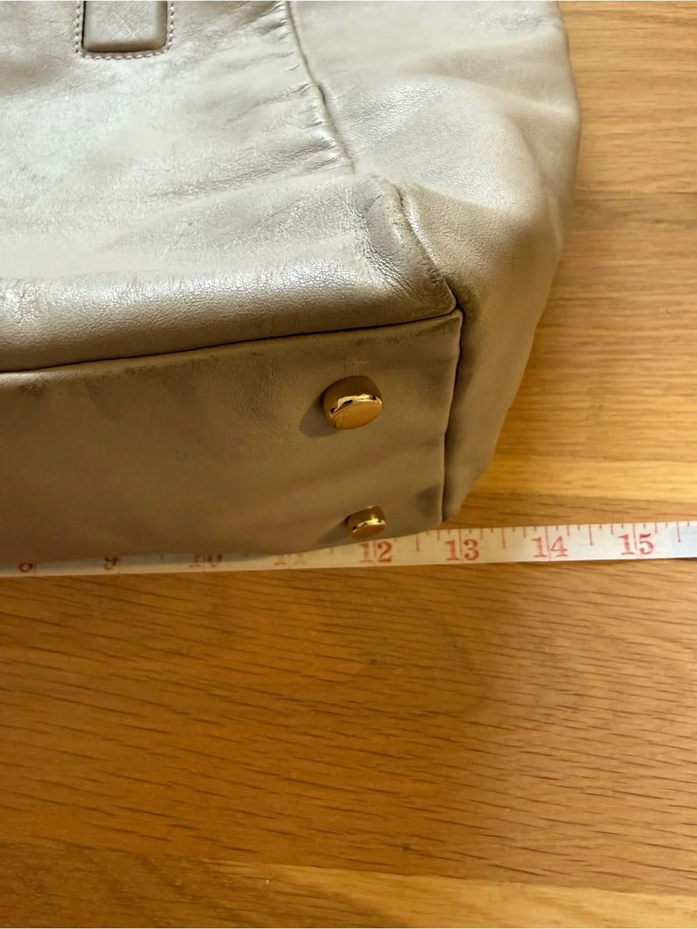 kate spade taupe leather tote